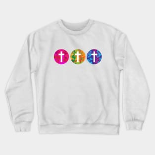 Colorful Cross Trio Crewneck Sweatshirt